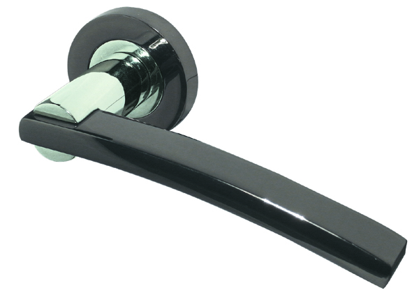Modena Lever Door Handle Set (Black Nickel)